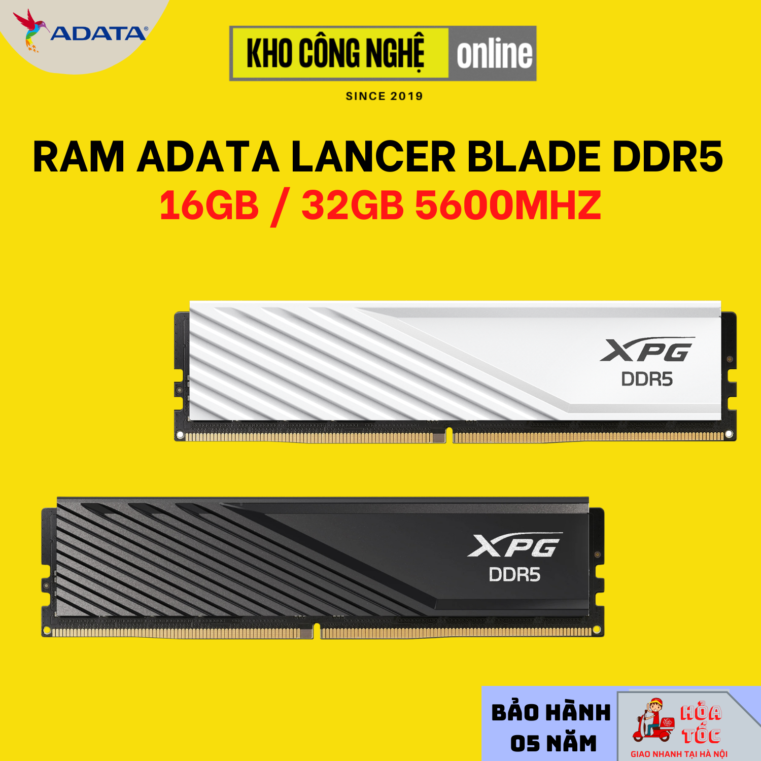 Ram Adata LANCER BLADE 16GB / 32GB 5600Mhz