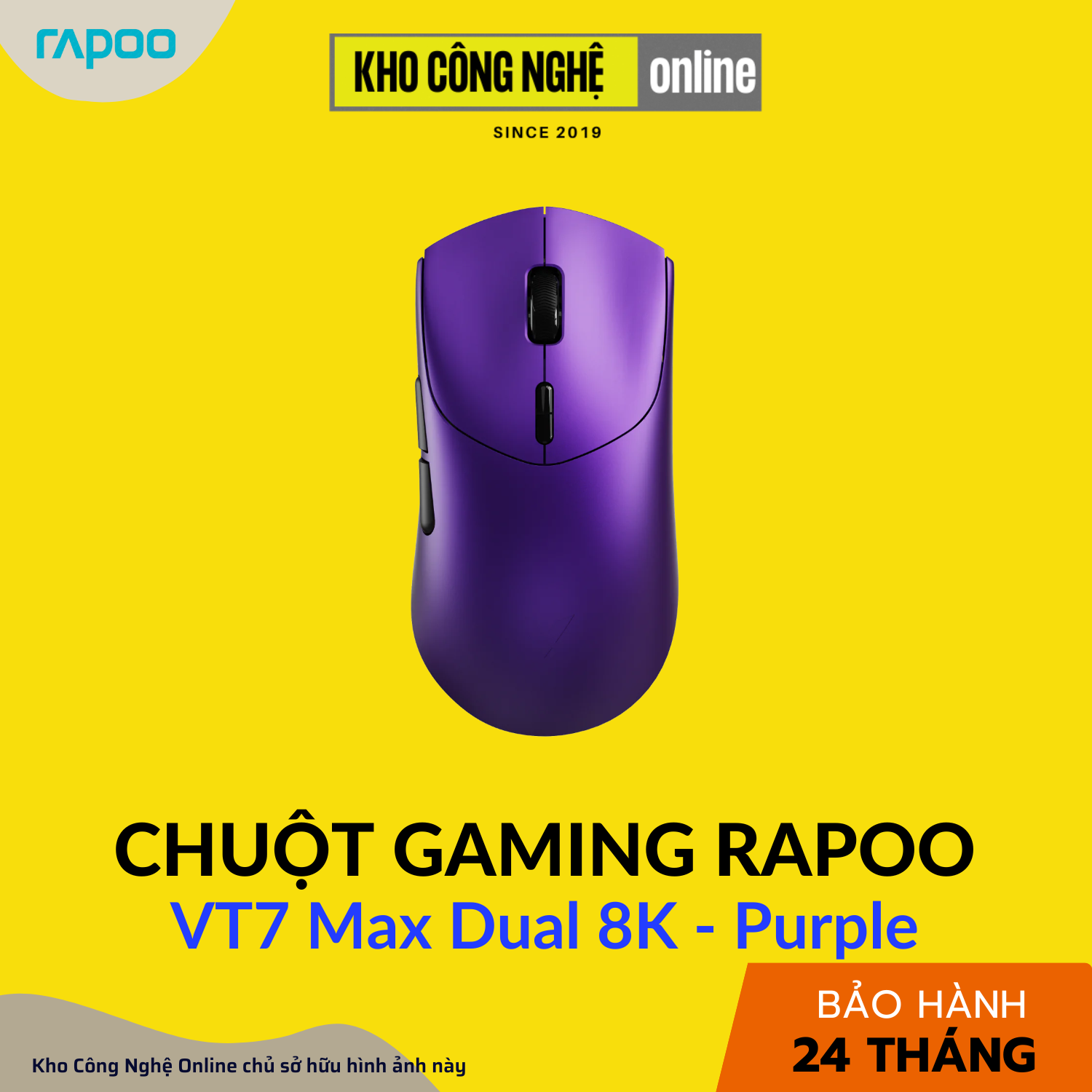 Chuột Gaming Rapoo VT7 Max Dual 8K - Purple