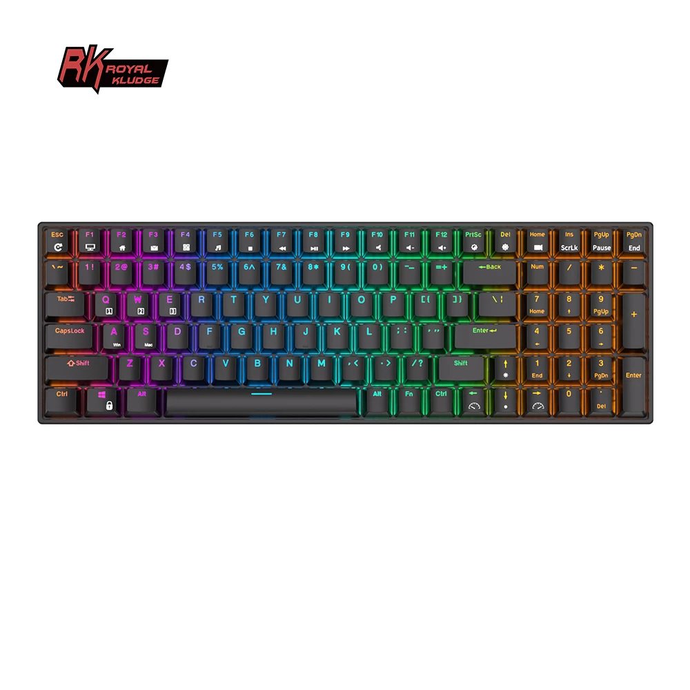 Bàn phím cơ Royal Kludge RK100 RGB Có 3 chế độ kết nối Bluetooth 5.0/ Wireless / Type C