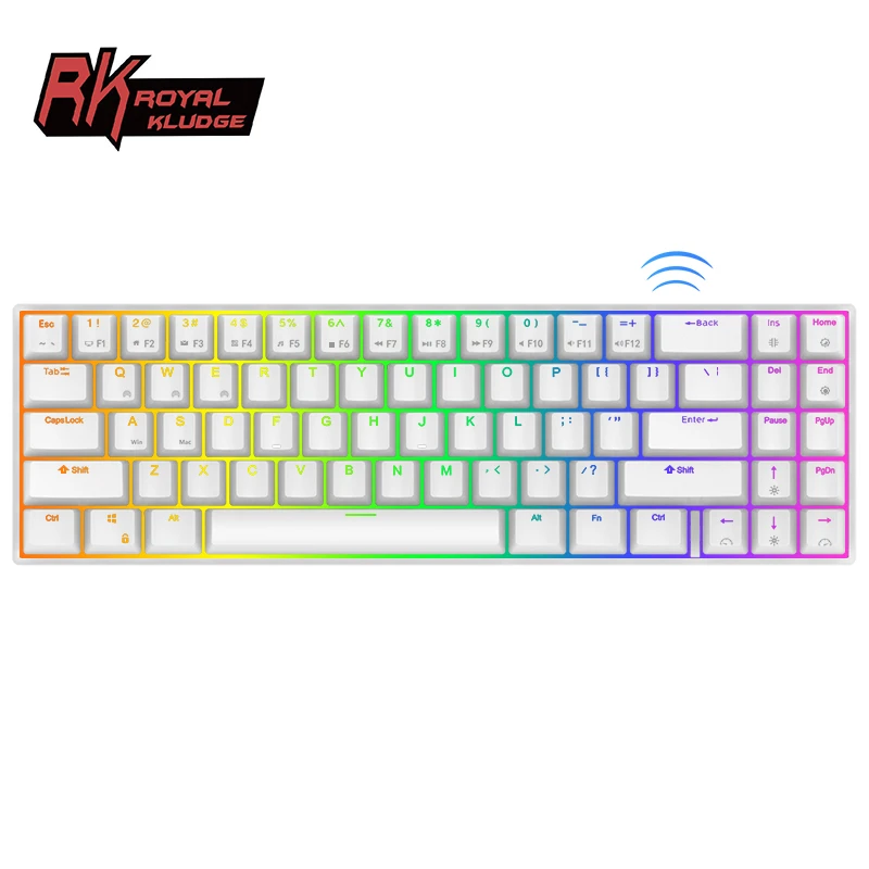 Bàn phím cơ không dây RK71 kết nối bluetooth 5.0, USB type C