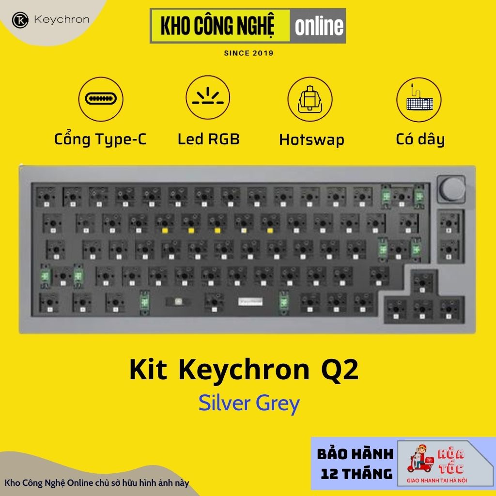 Keychron Q2 - Bàn phím cơ custom hỗ trợ QMK 65%, 75%  (QMK / Gasket Mount / Hotswap / RGB)