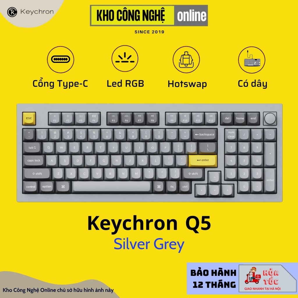 Bàn Phím Cơ Keychron Q5 - Bàn phím cơ custom QMK FULL-SIZE 96%