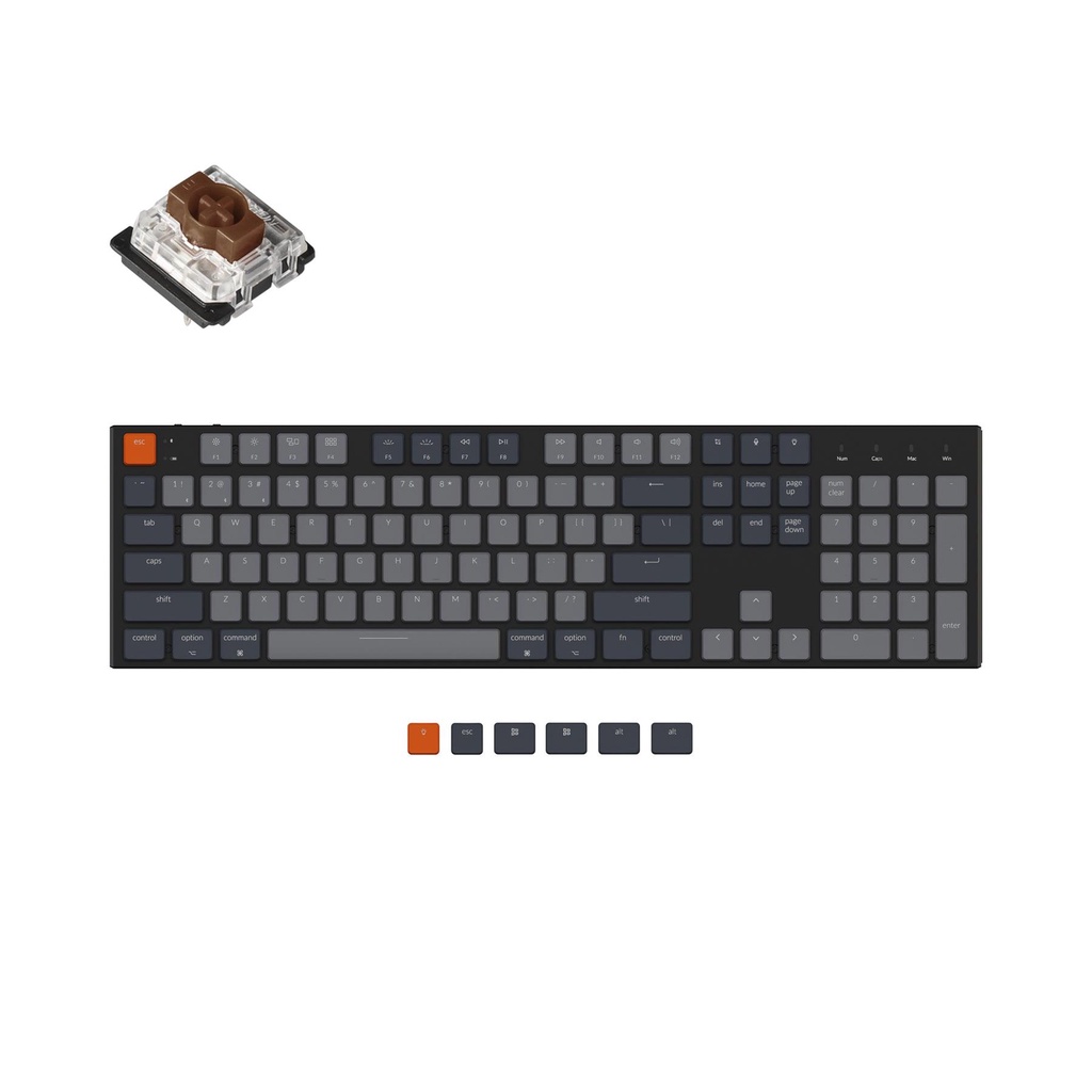 Bàn phím cơ keychron K5 có led RGB - kết nối không dây Bluetooth