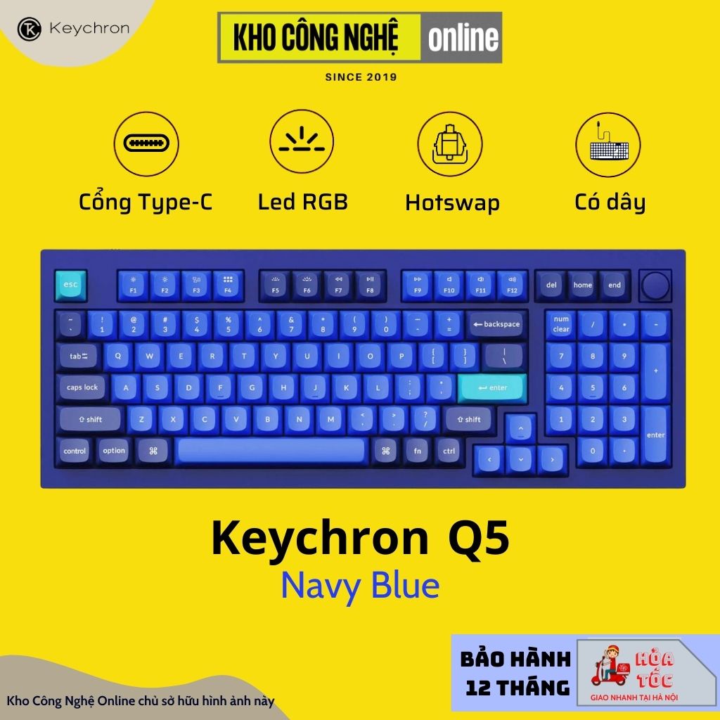 Bàn Phím Cơ Keychron Q5 - Bàn phím cơ custom QMK FULL-SIZE 96%