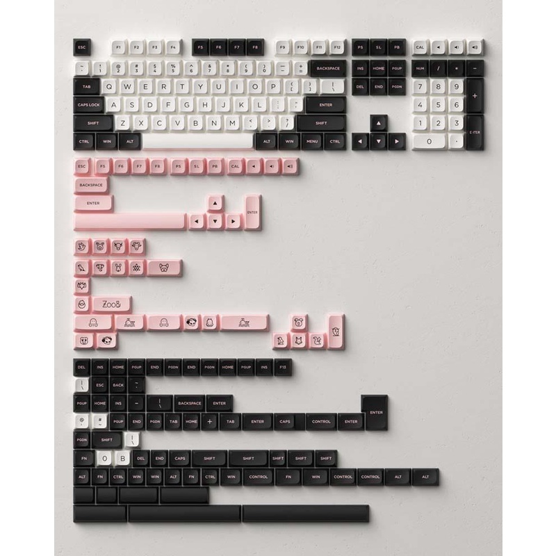 AKKO Keycap set MDA Profile Panda / Neon / Olivia / UNC Blue (PBT Double-Shot / 227 nút)