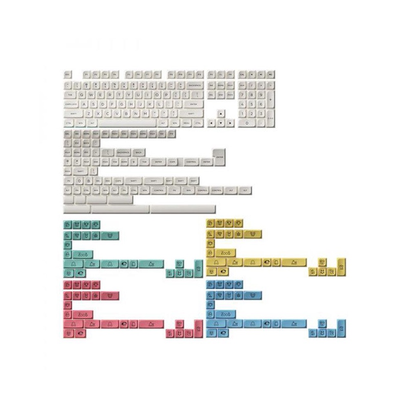 Bộ Keycap AKKO CREAM (PBT Double-Shot / MDA profile / 282 nút)