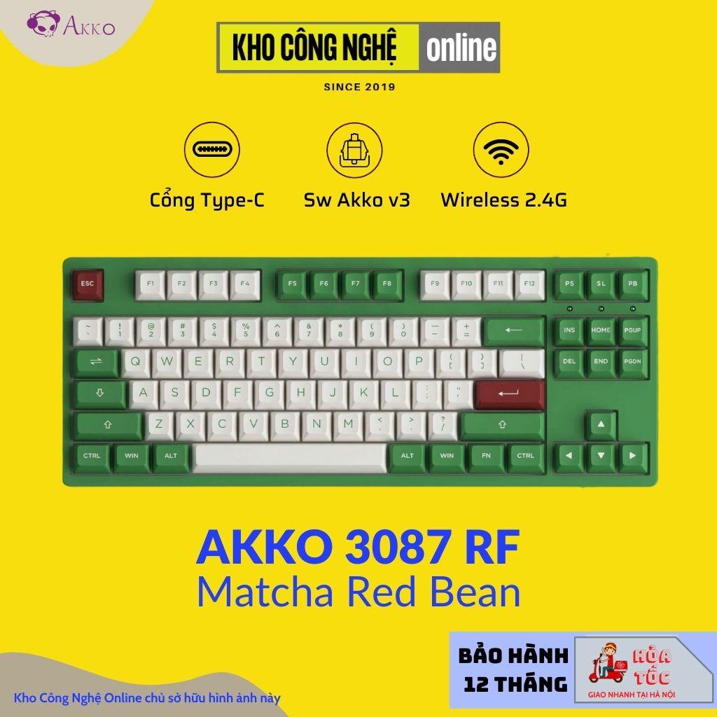 Bàn phím cơ AKKO 3087 RF Matcha Red Bean (2.4Ghz / AKKO sw v3)
