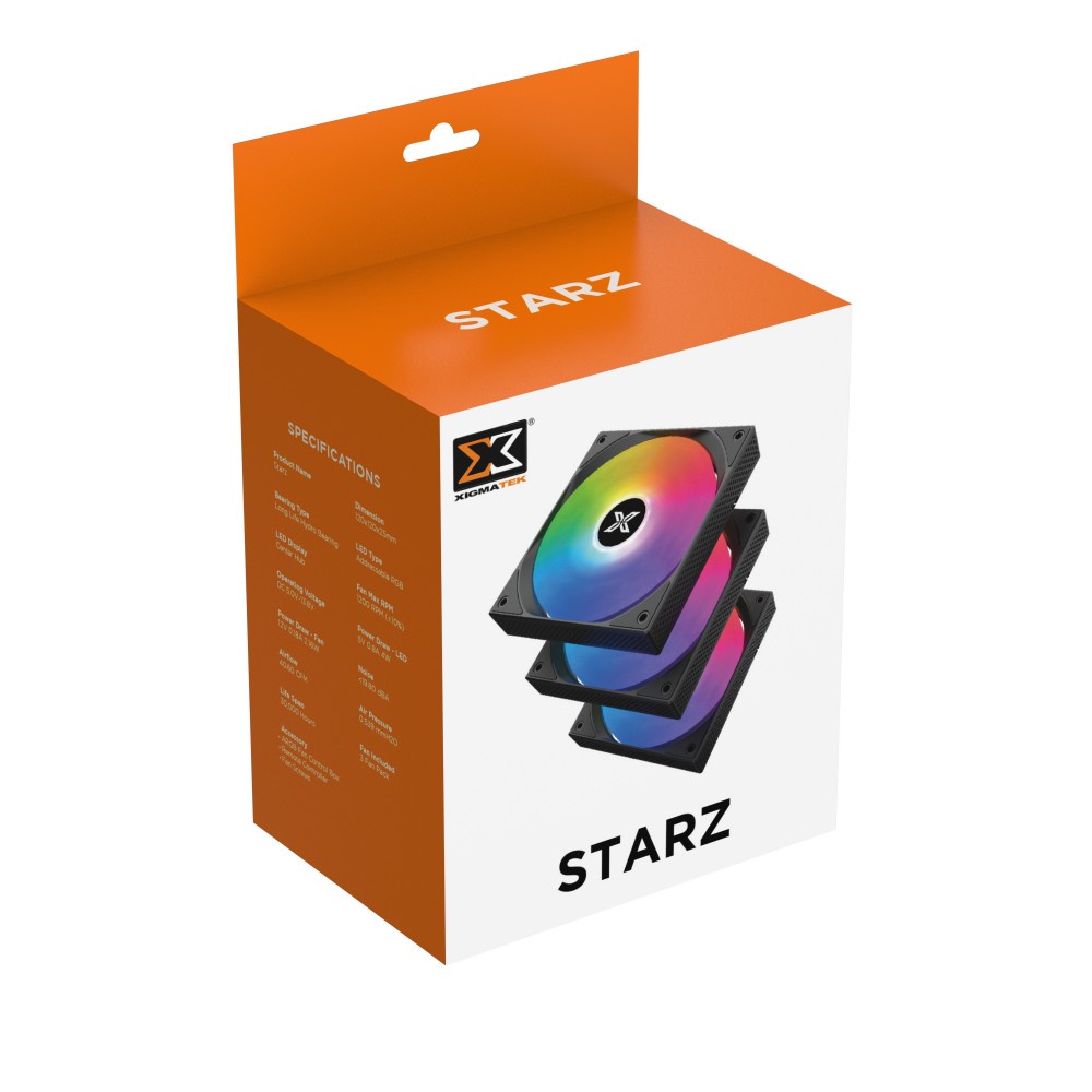 Quạt tản nhiệt XIGMATEK STARZ / STARZ ARTIC - ARGB, PACK x 3