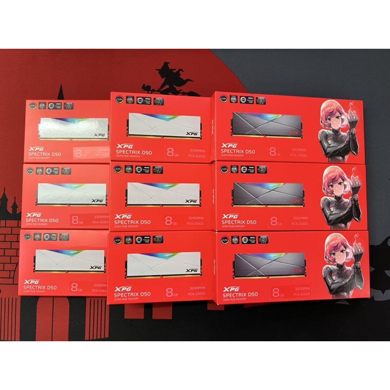 Ram Adata D50 DDR4 XPG SPECTRIX RGB 8GB Bus 3200MHz / 3600MHz