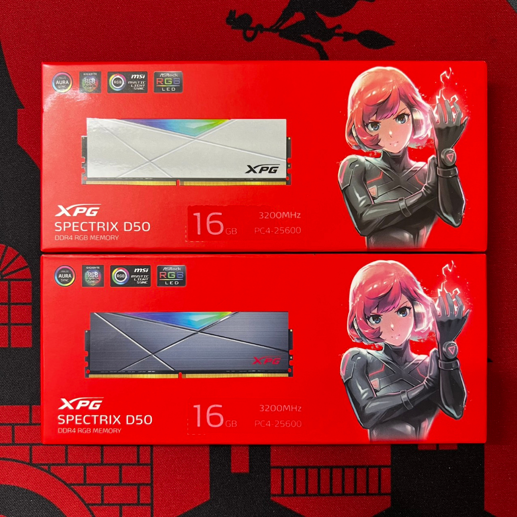 Ram Adata D50 DDR4 XPG SPECTRIX RGB 8GB Bus 3200MHz / 3600MHz