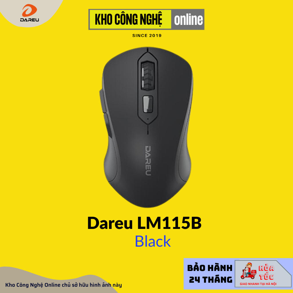 Chuột không dây DAREU LM115G Black / White / Pink