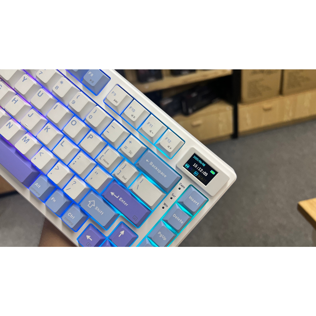 Monka 3075 V2 Pro - Bàn phím cơ Monka 3075 V2 Pro Mạch Xuôi (Led RGB, Kết Nối 3 Mode, Màn Hình LCD)
