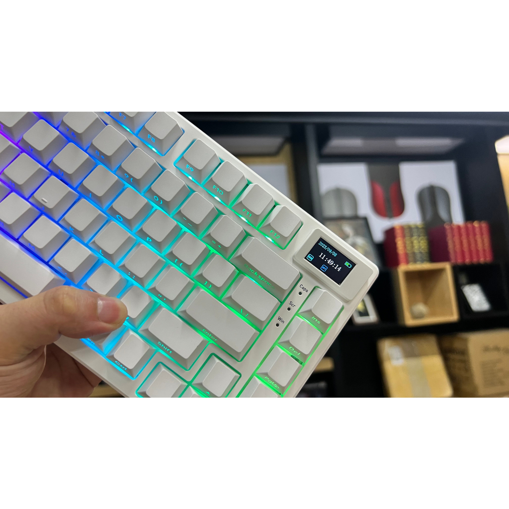 Monka 3075 V2 Pro - Bàn phím cơ Monka 3075 V2 Pro Mạch Xuôi (Led RGB, Kết Nối 3 Mode, Màn Hình LCD)