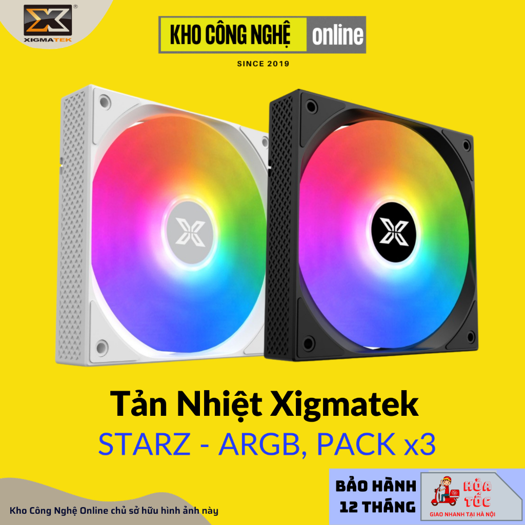 Quạt tản nhiệt XIGMATEK STARZ / STARZ ARTIC - ARGB, PACK x 3