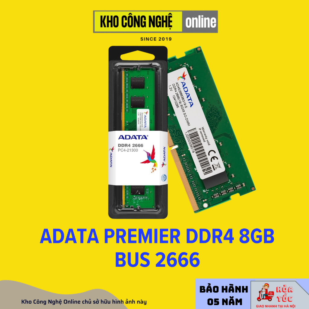 RAM ADATA Premier DDR4 4GB/8GB Bus 2666 - Hàng Chính Hãng