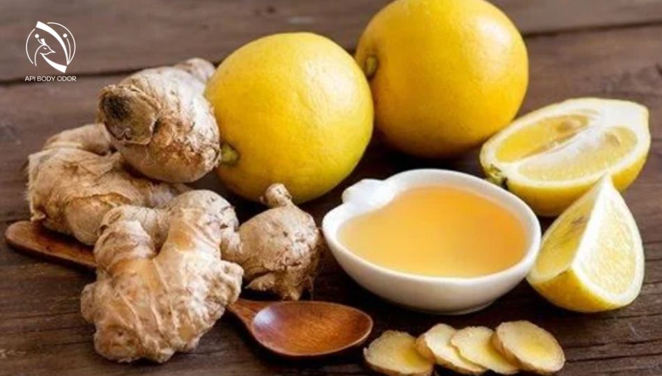 Treat underarm odor with lemon and ginger
