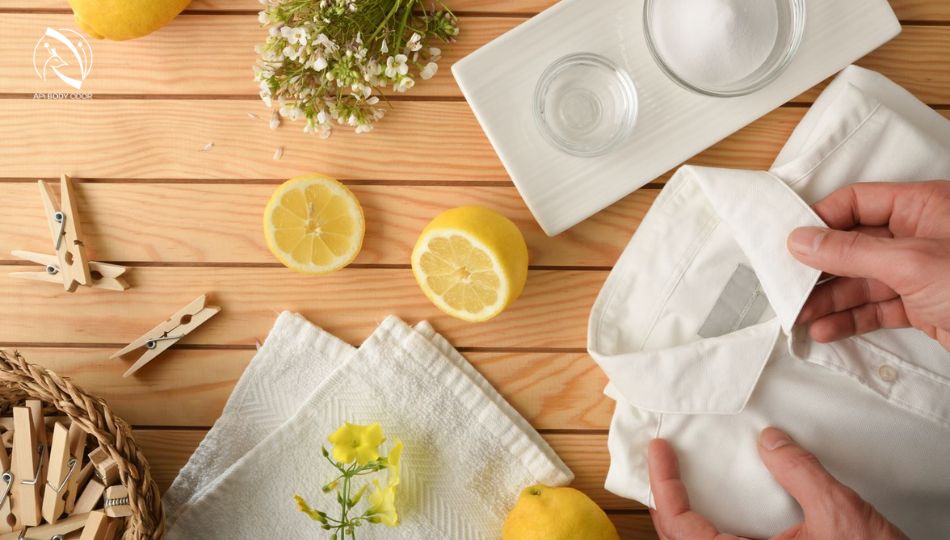 Nước cốt chanh tẩy vết lăn khử mùi trên áo
