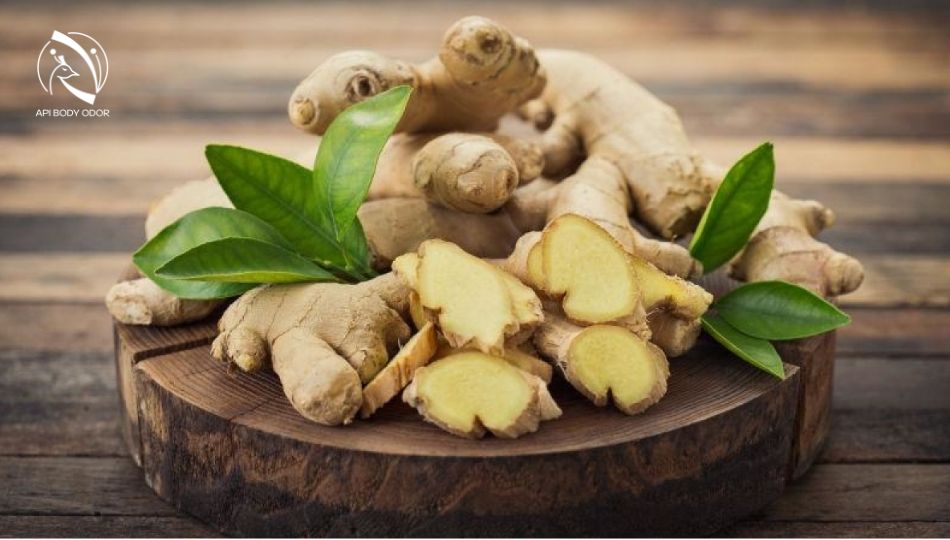 Uses of ginger in treating underarm odor
