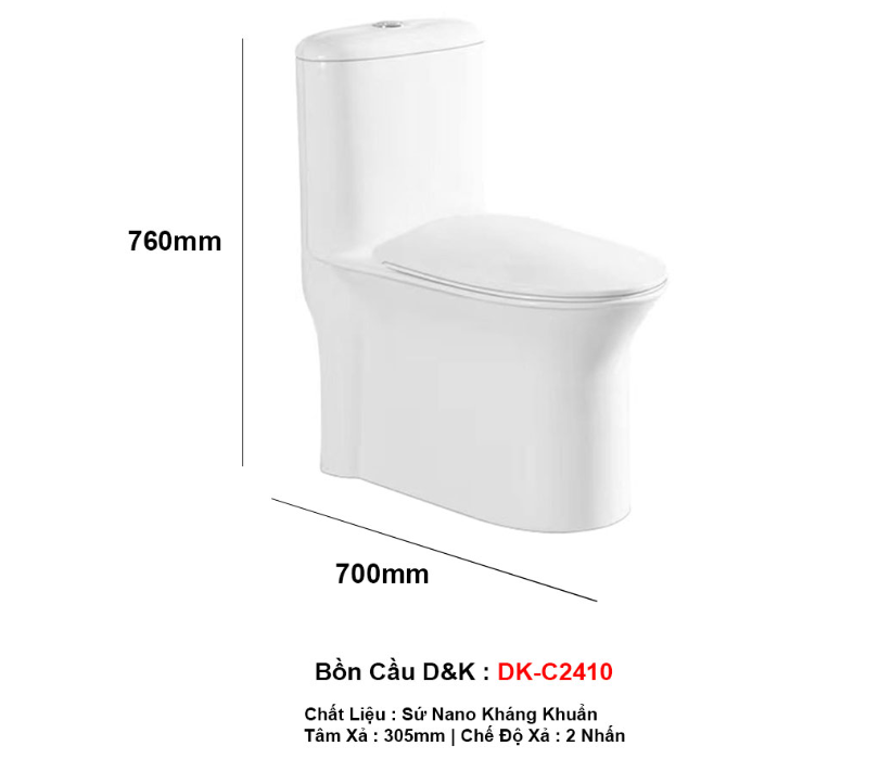 Tổng quan Bồn cầu DK-C2410