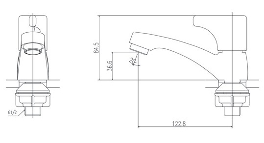 Vòi lavabo chậu rửa mặt Inax LFV-13B nước lạnh