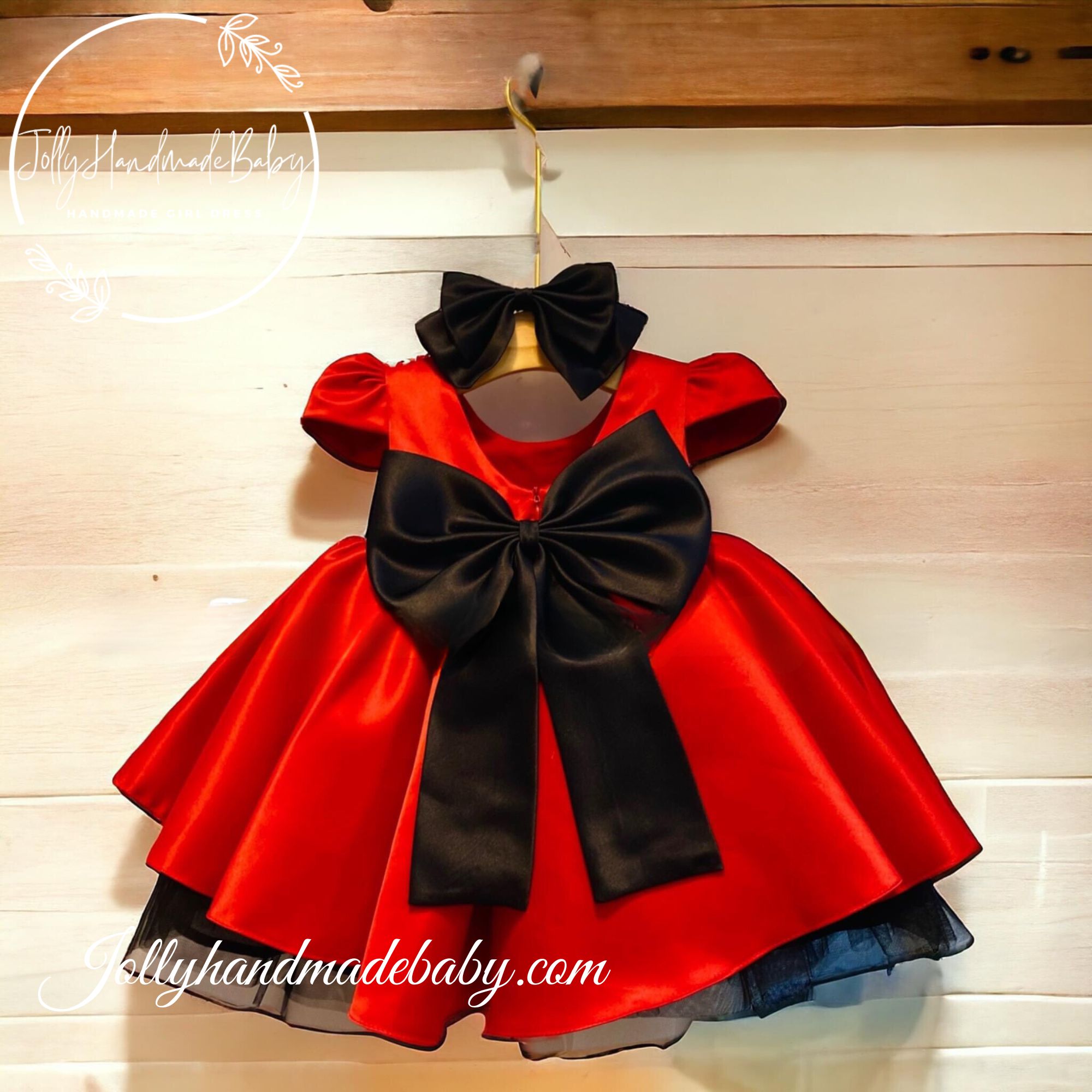 Red and black dress for baby girl deals