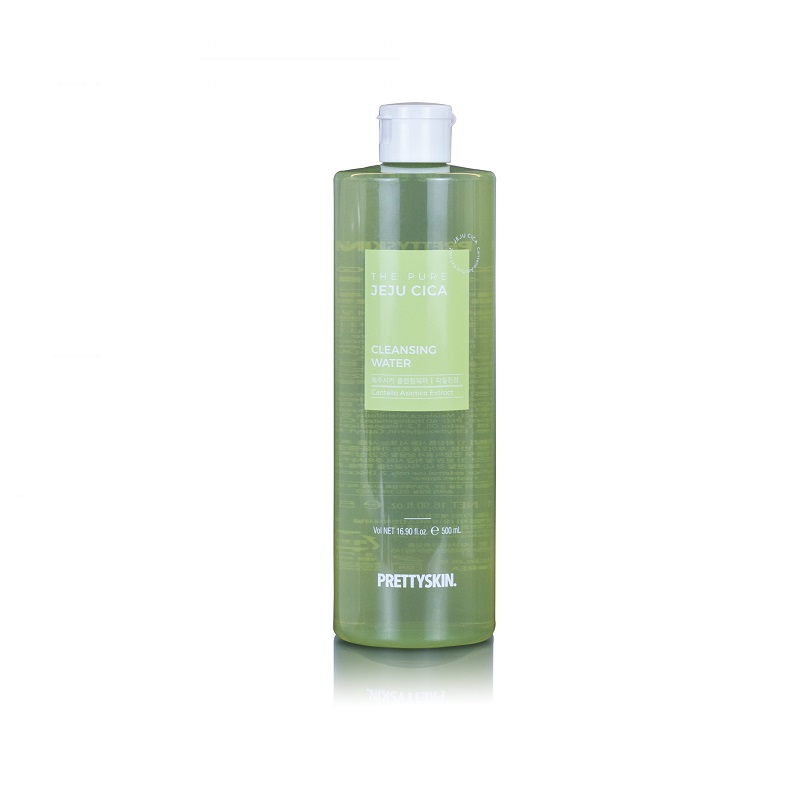 Nước Tẩy Trang sạch mụn rau má JEJU CICA PrettySkin The Pure Jeju Cica Cleansing Water 500ml