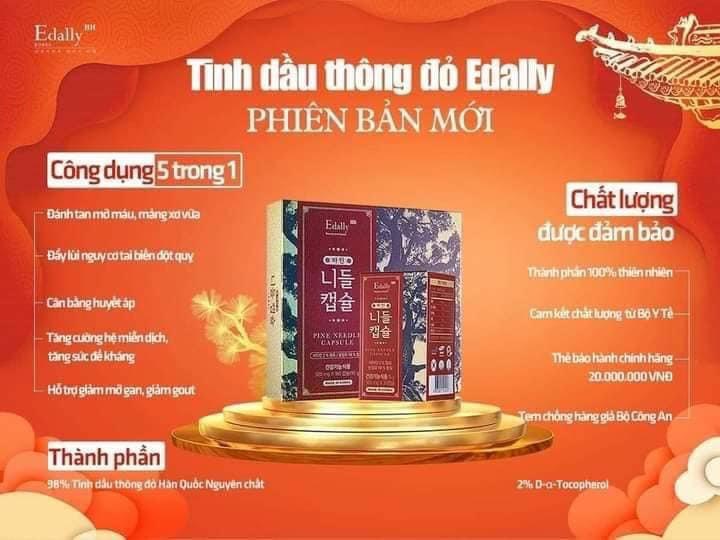 Tinh dầu thông đỏ Edally Bh hàn quốc  (Pine Needle Capsule Edally)