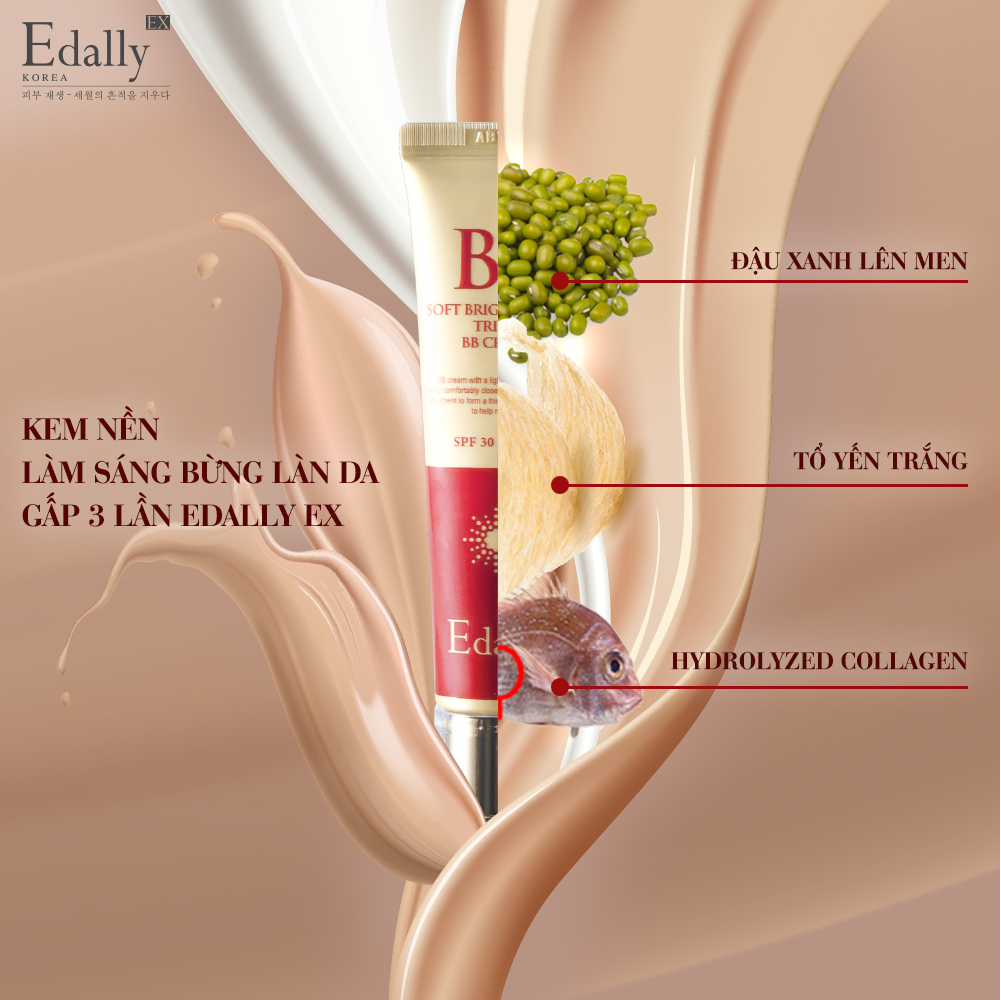 Kem nền làm sáng bừng làn da gấp 3 lần Edally EX - Edally EX Brightening Triple BB Cream SPF30/PA++