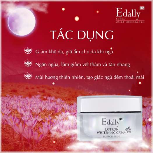 Kem dưỡng Trắng da chiết xuất nhụy hoa Nghệ Tây Edally EX
