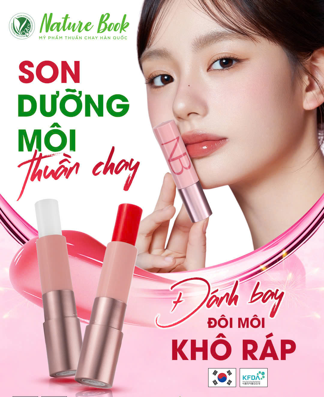 Son dưỡng môi thuần chay The Nature Book - No. #01 không màu