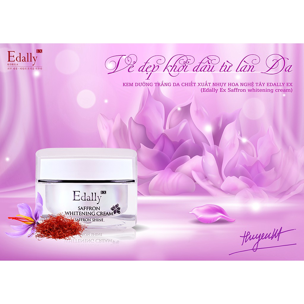 Kem dưỡng Trắng da chiết xuất nhụy hoa Nghệ Tây Edally EX