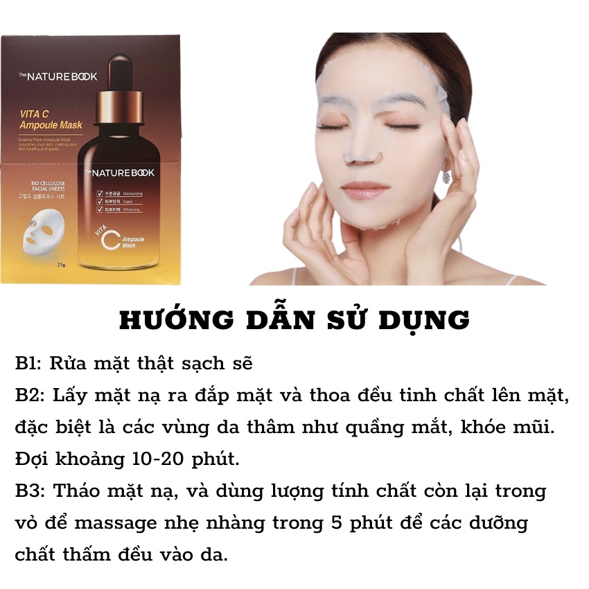 Mặt Nạ Dưỡng Trắng Chuyên Sâu Vitamin C The Nature Book Hàn Quốc