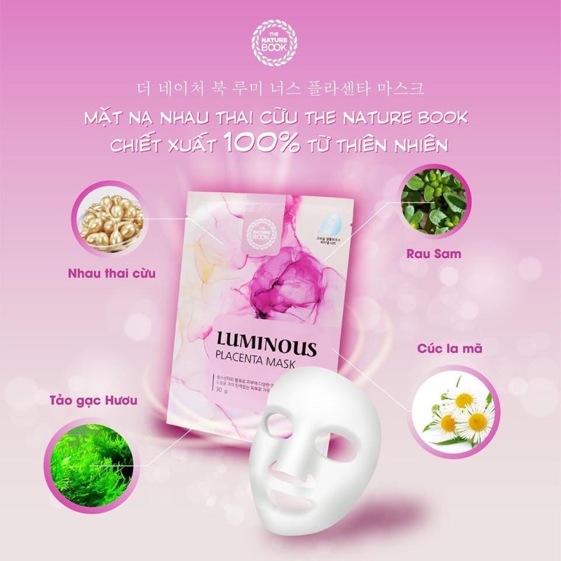Mặt Nạ Nhau Thai Cừu The Nature BookLuminous Placenta Mask