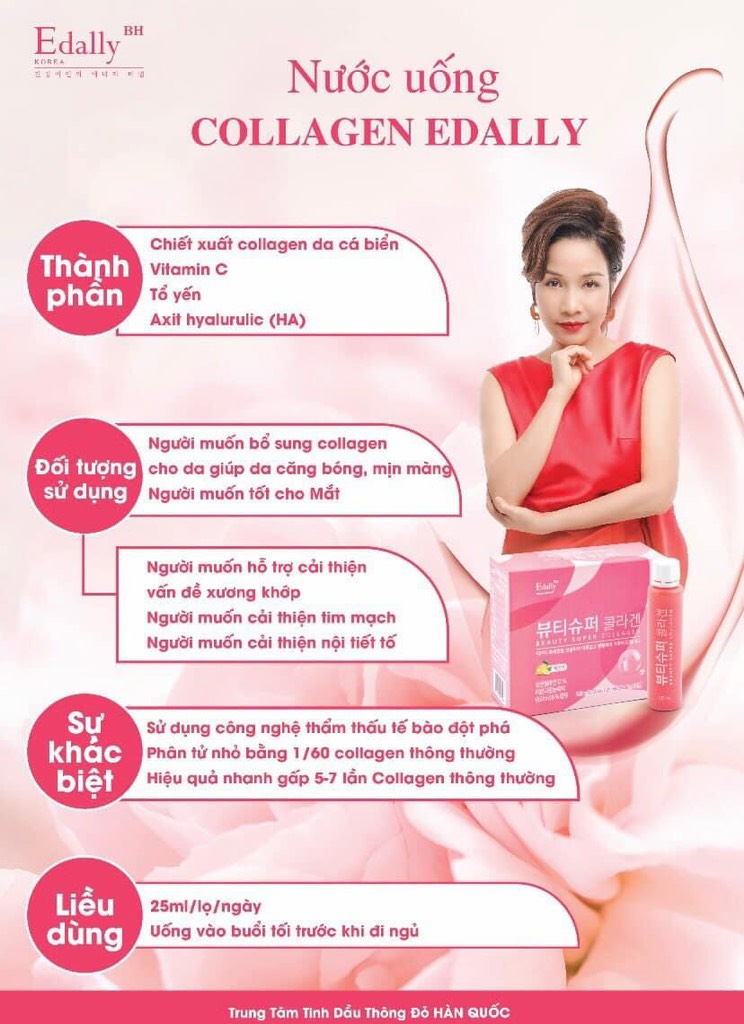 Nước uống Collagen Edally  Beauty Super Collagen Edally 10 ỐNG/ HỘP