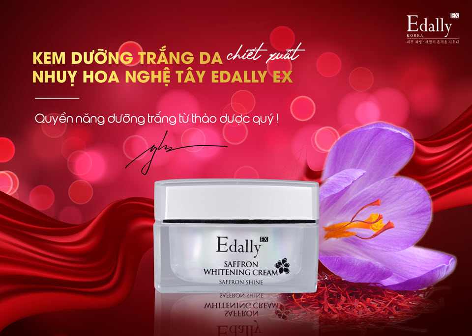 Kem dưỡng Trắng da chiết xuất nhụy hoa Nghệ Tây Edally EX