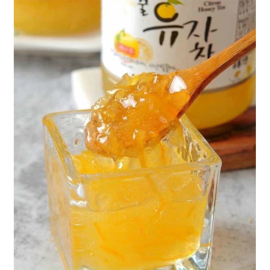 Mật Ong Chanh Đào - Hũ 1kg, Chanh Vàng Gavo - Hàn Quốc
