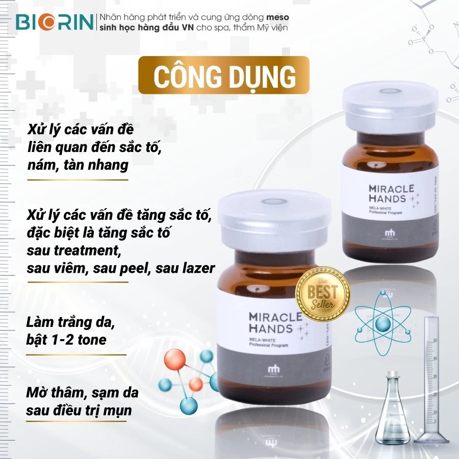 Meso nám - Tinh chất giảm nám - giảm thâm mụn - các vấn đề về sắc tố da #MELA #WHITE