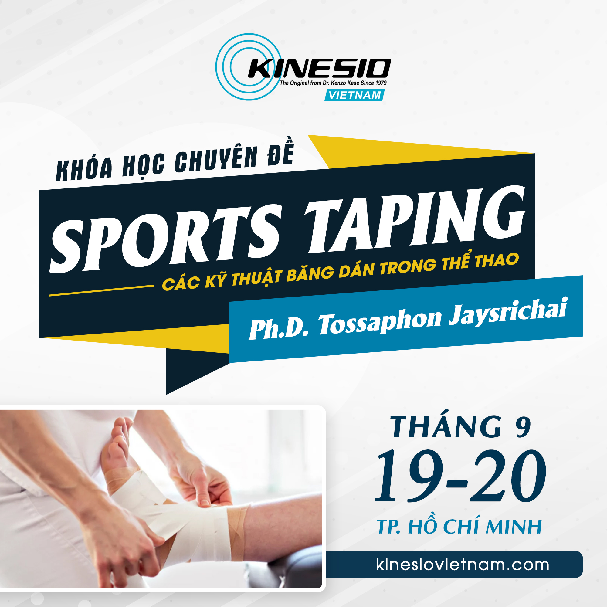 KHÓA HỌC KINESIO SPORTS TAPING -  ỨNG DỤNG TAPING TRONG CHẤN THƯƠNG THỂ THAO