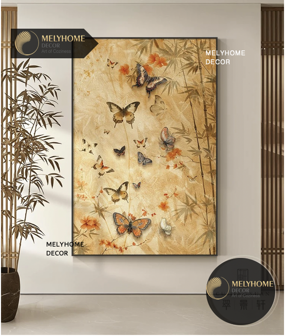 Tổng hợp các mẫu tranh indochine Vintage Trung Hoa Hoa Sen Tre Trúc Chim Động Vật Bướm Cổ Điển Nghệ Thuật Treo Tường Trang trí