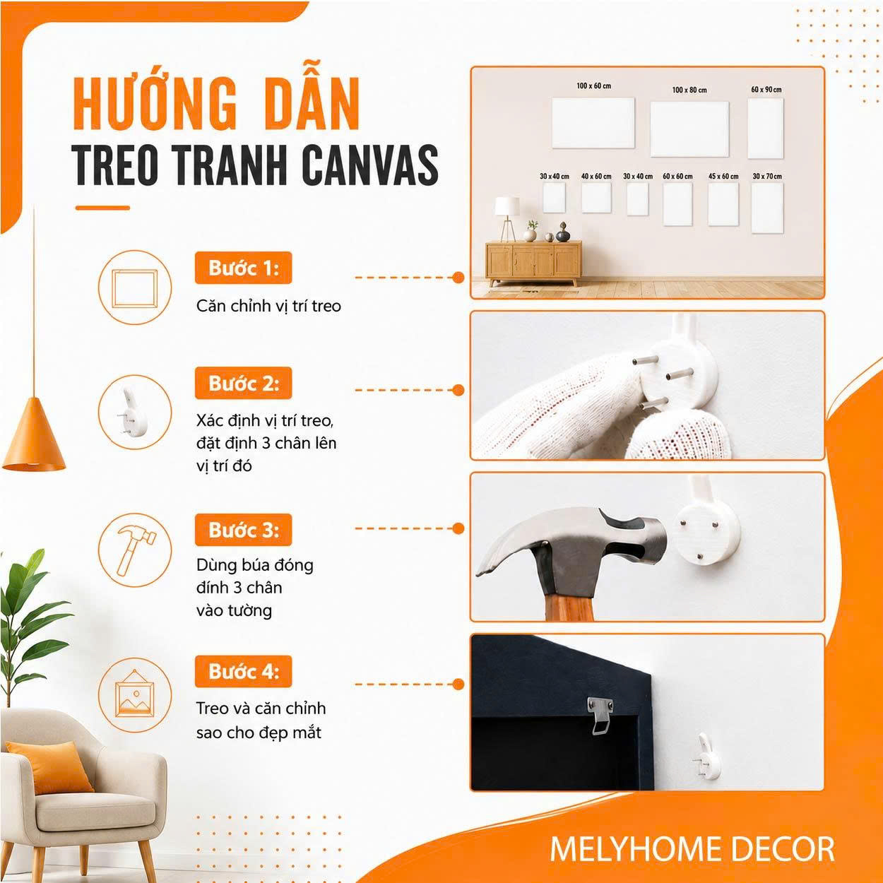 Tranh Khổ Lớn Ngang Cánh Rừng Hoa Châu Âu Phong Cảnh Xanh Lá Tối Giản Minimalist Treo Tường Canvas / Tráng gương trang trí phòng khách sạn, phòng ngủ- MELYHOME DECOR