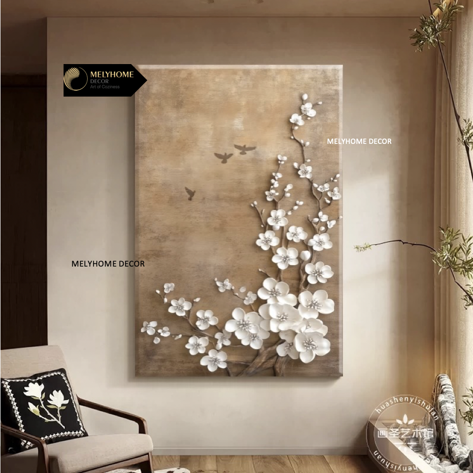 Tổng hợp các mẫu tranh indochine Vintage Trung Hoa Hoa MỘC LAN Chim đậu cành hoa Nghệ Thuật Treo Tường Trang trí