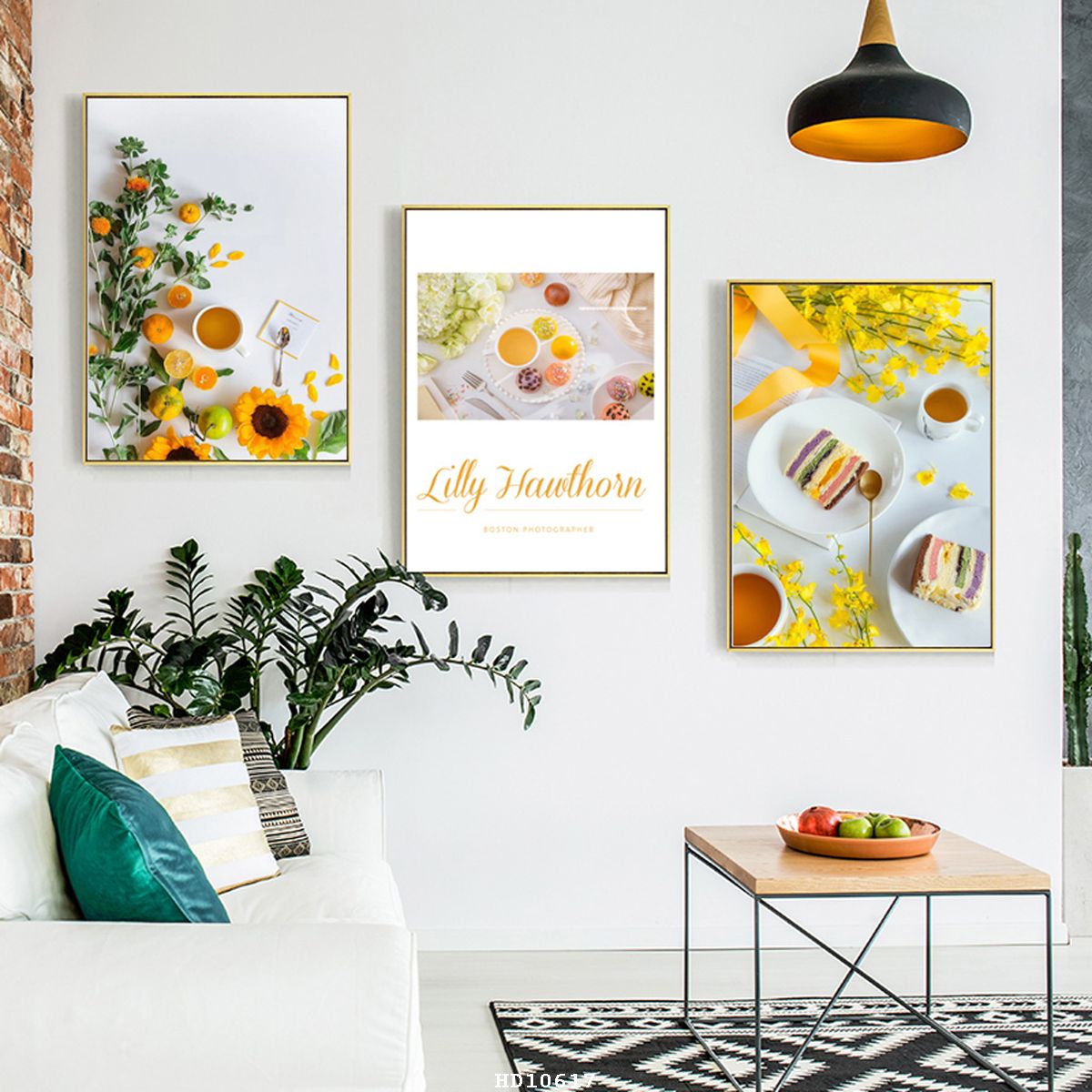 Bộ 3 tranh treo tường canvas Tráng gương cao cấp trang trí quán cafe nhà hàng, bàn ăn -25