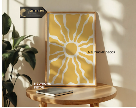 Tranh Màu Vàng Đáng Yêu Ngọt Ngào Hoa Cúc Chanh Mây Vịt Động Vật Chữ Dễ Thương Pastel Tối Giản Đơn Dọc Treo Tường Tráng Gương / Canvas Cao Cấp Trang trí Quán Cafe Showroom Thời Trang