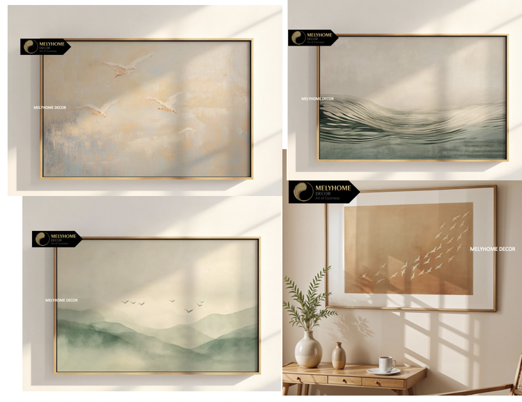 Tổng hợp các mẫu tranh Phong cảnh Tối Giản Rừng Núi wabi sabi nghệ Thuật Treo Tường Trang trí