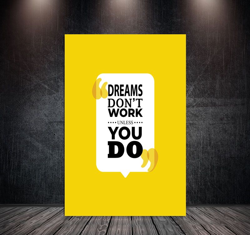 Tranh treo tường đơn dọc động lực tiếng anh (tỷ lệ 2:3) -12