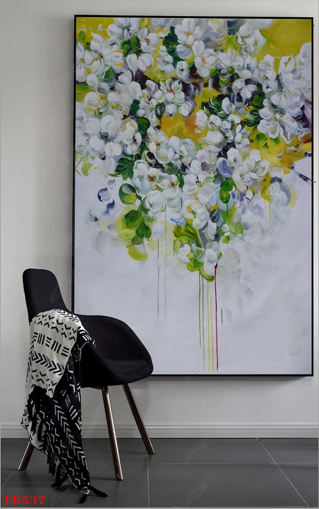 Tranh treo tường canvas Tráng gương cao cấp hoa tỷ lệ 2:3 -55