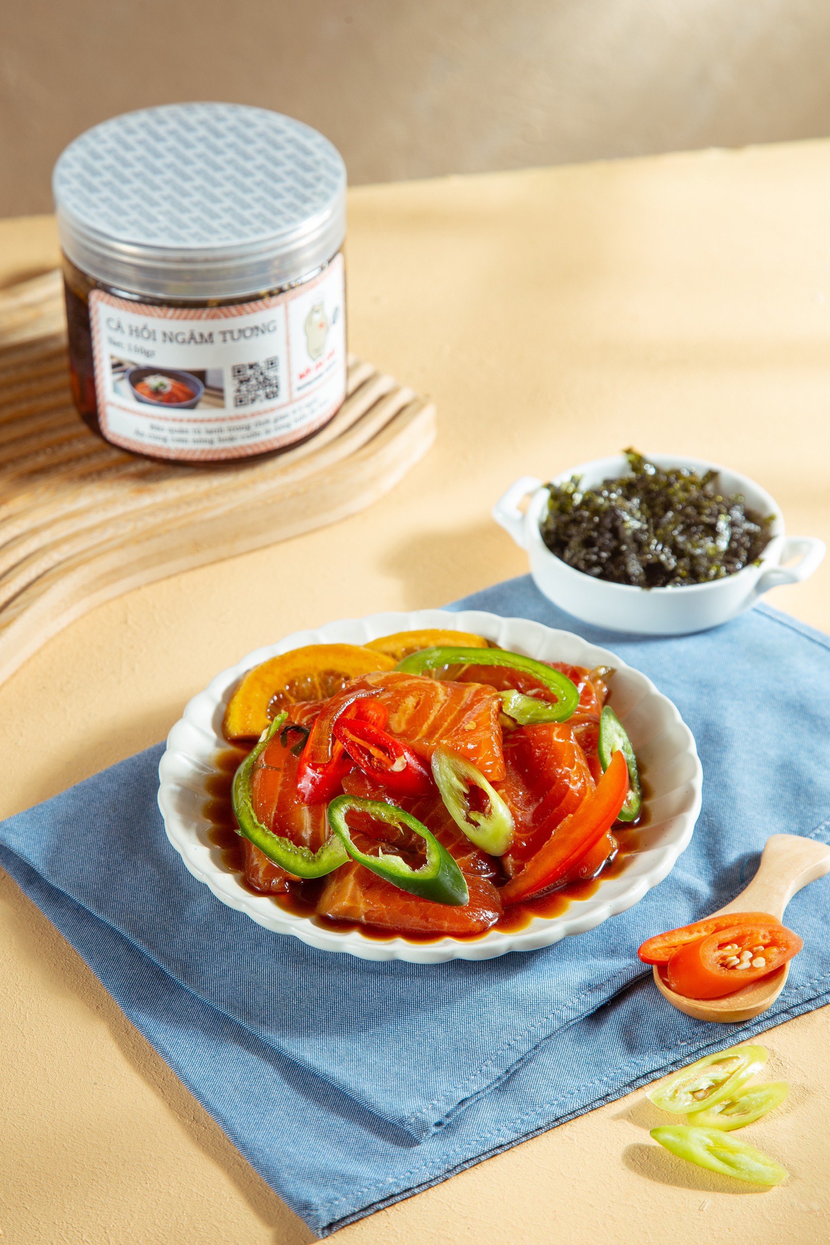 Cá hồi ngâm tương hũ nhỏ 150gr