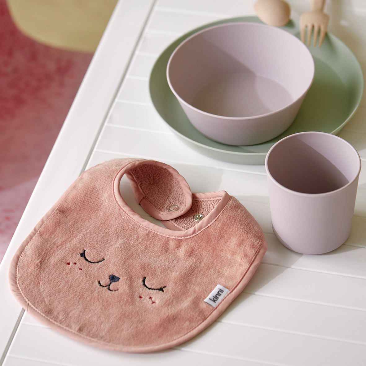 Yếm Ăn Dặm KINNI Hình Gấu Dễ Thương, Có Cúc Bấm Tiện Lợi, Chất ...