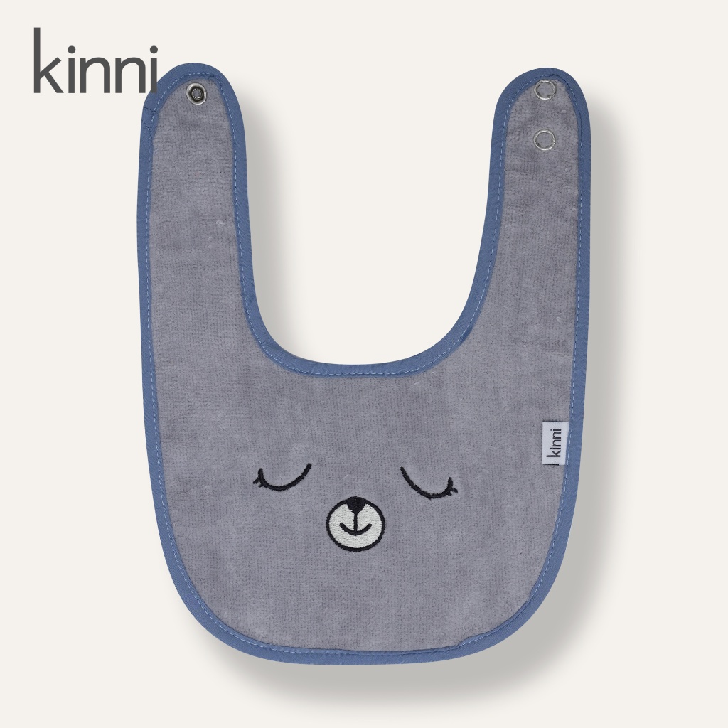 Yếm Ăn Dặm KINNI Hình Gấu Dễ Thương, Có Cúc Bấm Tiện Lợi, Chất ...