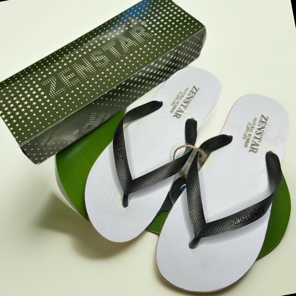 DÉP ZENSTAR TRẮNG QUAI ĐEN